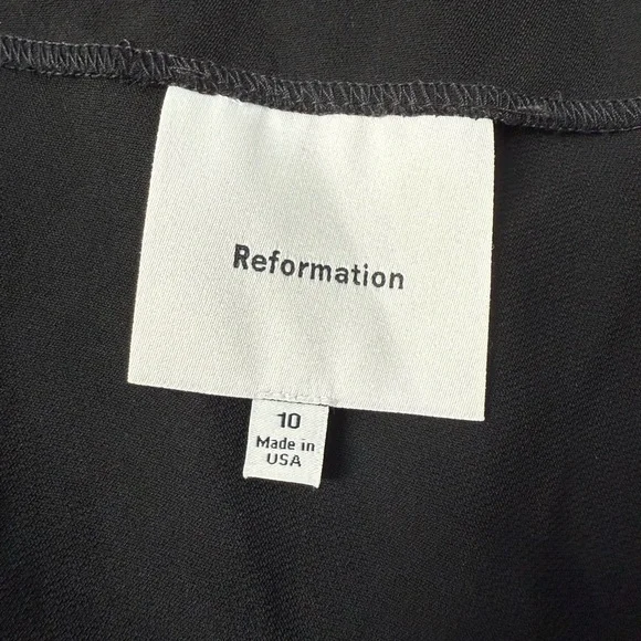 Reformation Carla Low Waist Mini Skirt Black Size 10 - Picture 6 of 10